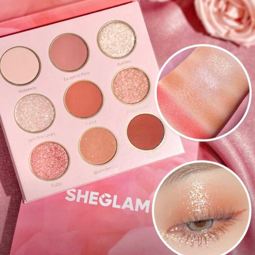 SHEGLAM Rose Code Palette 9-Clolor Shimmer Metallic Matte Eyeshadow Palette